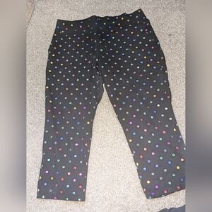 torrid Black capris Rainbow Polka Dots